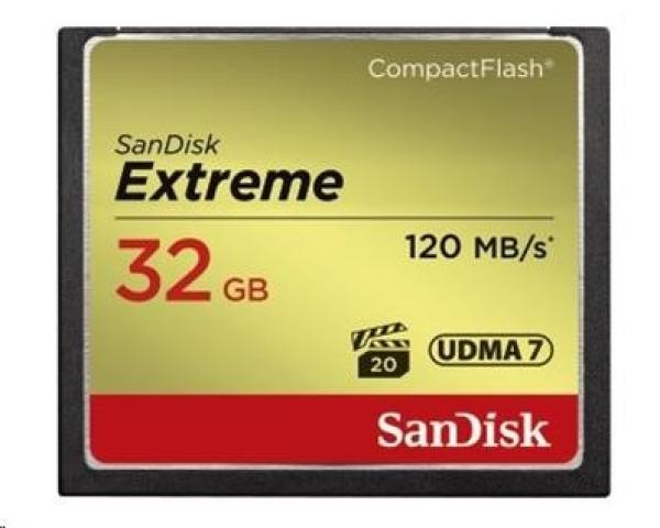 SanDisk Compact Flash 32GB Extreme (R:120/ W:85 MB/ s) UDMA7