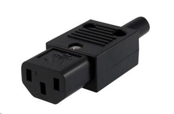 Napájací konektor PREMIUMCORD 230V pre kábel (samica,  IEC C13)