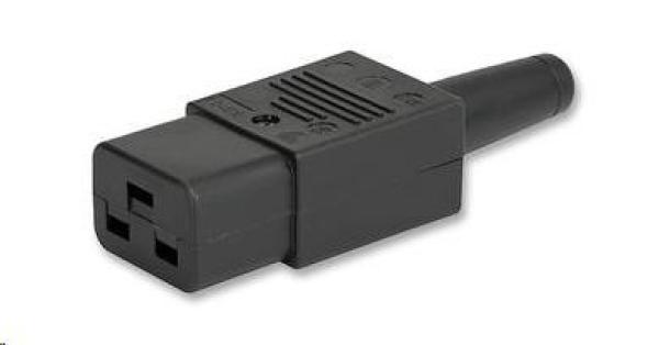 Napájací konektor PREMIUMCORD 230V pre kábel (samica,  IEC C19)