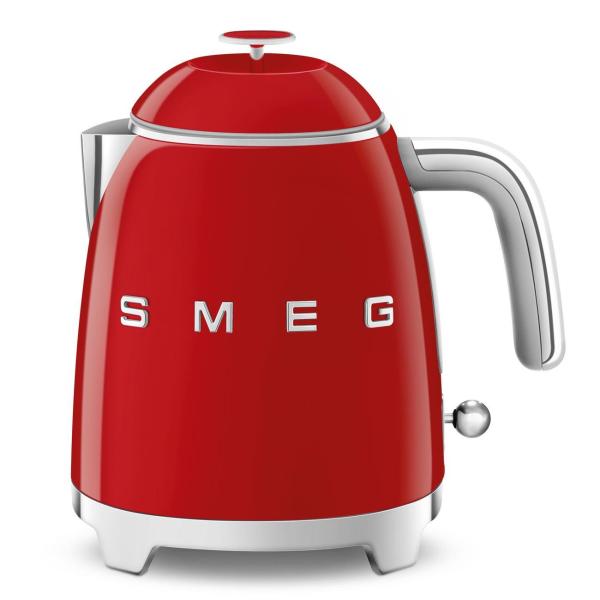 Smeg KLF05RDEU mini rychlovarná konvice,  0, 8 l /  3 šálky,  1400 W,  styl 50. let,  červená