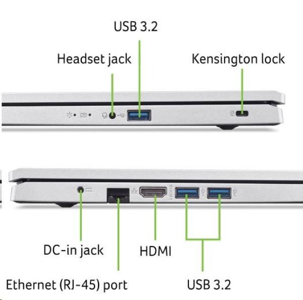 ACER NTB Aspire 3 (A317-54-53Q2), i5-1235U, 17.3" 1920x1080, 16GB, 1024GB HDD , Intek Iris Xe, W11H, Silver7