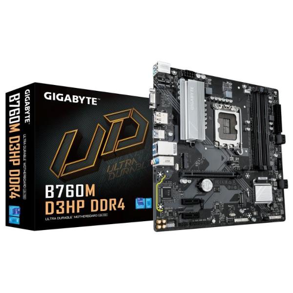 GIGABYTE MB Sc LGA1700B760M D3HP DDR4,  Intel B760,  4xDDR4,  2xDP,  1xHDMI,  1xVGA,  mATX