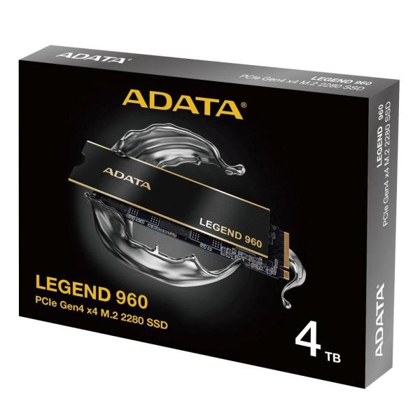 ADATA SSD 4TB LEGEND 960, PCIe Gen4 x4, M.2 2280, (R:7400/ W:6800MB/s)6