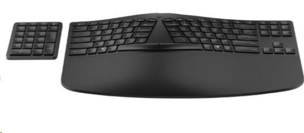 HP 960 Black Ergonomic Wireless Keyboard - bezdrátová ergonomická klávesnice CZ SK1