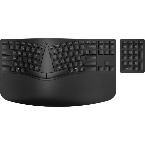 HP 960 Black Ergonomic Wireless Keyboard - bezdrátová ergonomická klávesnice CZ/ SK3