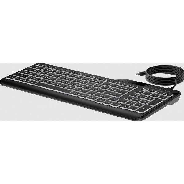 HP 400 Backlit Wired Keyboard - drátová podsvícená klávesnice CZ/ SK14