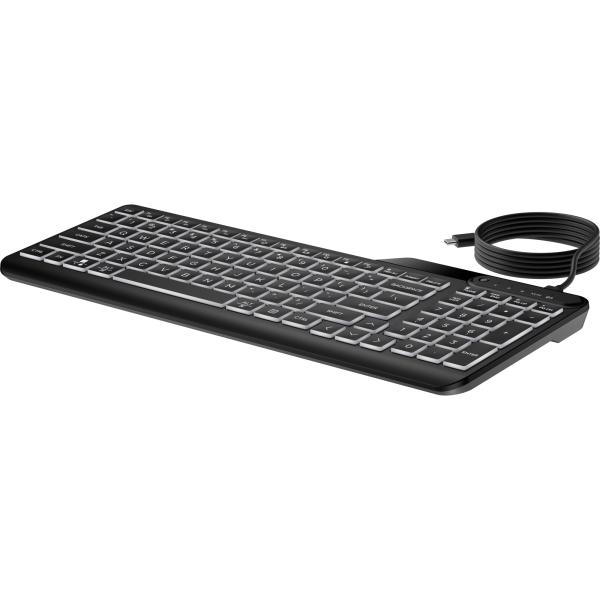 HP 400 Backlit Wired Keyboard - drátová podsvícená klávesnice CZ/ SK21