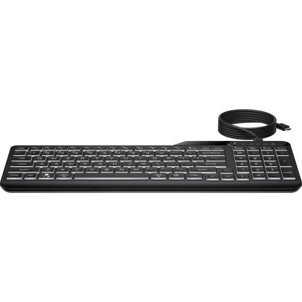 HP 400 Backlit Wired Keyboard - drátová podsvícená klávesnice CZ/ SK5