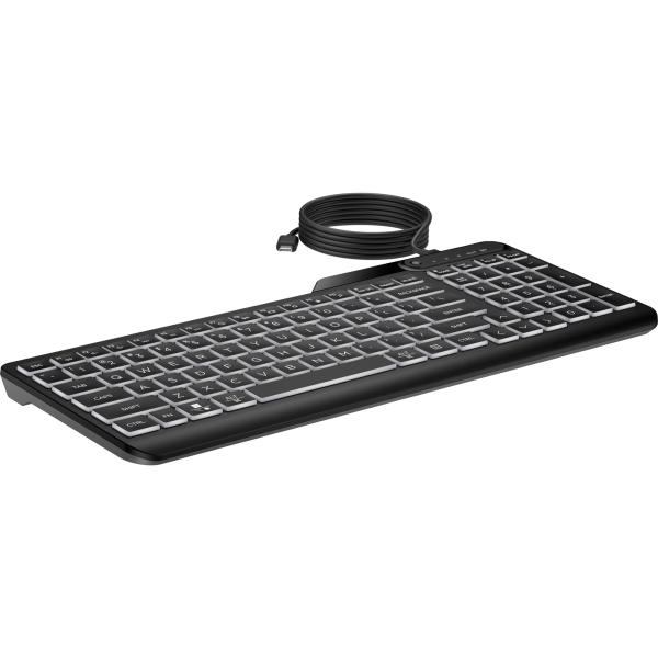 HP 400 Backlit Wired Keyboard - drátová podsvícená klávesnice CZ/ SK19