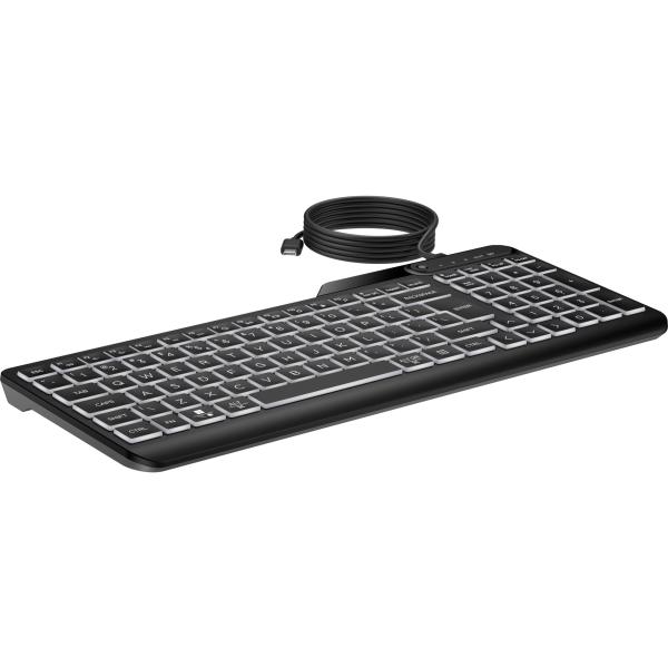 HP 400 Backlit Wired Keyboard - drátová podsvícená klávesnice CZ/ SK6