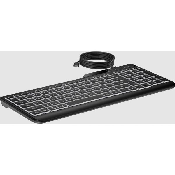 HP 400 Backlit Wired Keyboard - drátová podsvícená klávesnice CZ/ SK13