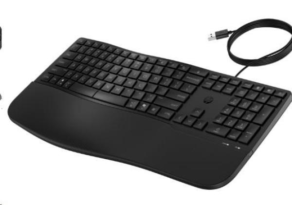 HP 480 Comfort Wired Keyboard - drátová ergonomická klávesnice CZ SK1