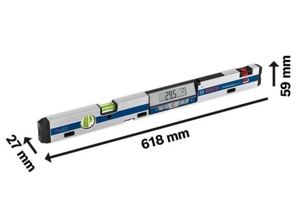 BOSCH GIM 60 L digitální vodováha, 60 cm, měřicí rozsah 4x 90°, ochranné pouzdro1