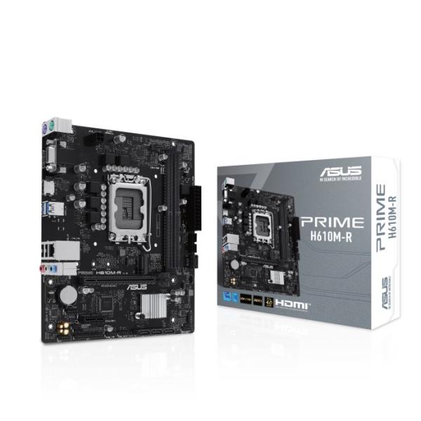 ASUS MB Sc LGA1700 PRIME H610M-R SI,  Intel H610,  2xDDR5,  1xHDMI,  1xDVI,  1xVGA,  mATX