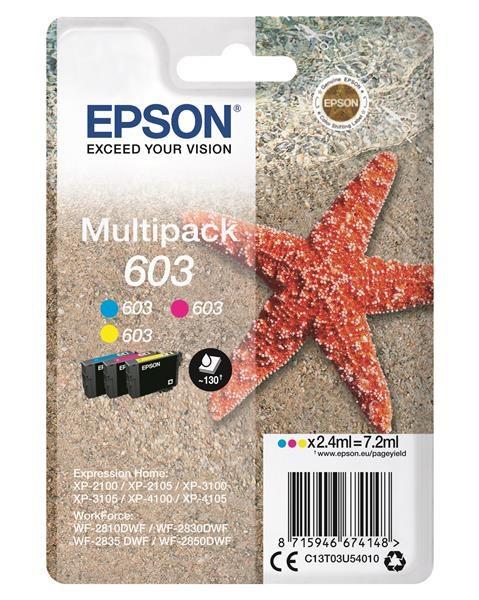 BAZAR - EPSON ink Multipack "Hvězdice" 3-colours 603 Ink - Poškozený obal (Komplet)