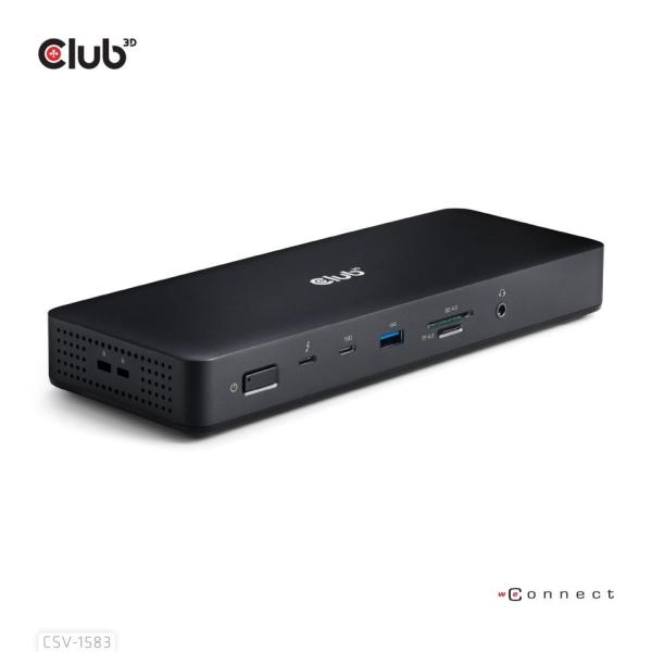 Club3D Dokovací stanice 16v1 ThunderBolt 4, (2xThunderbolt, 3xDP, 2xHDMI, 3xUSB, RJ45, SD-TF Karta, 1xUSB-C, 150W PD)4