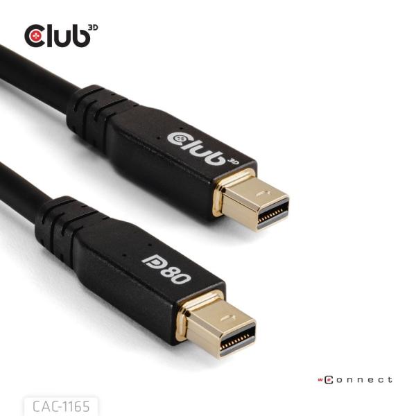 Club3D Kabel MiniDisplayPort 2.1 Certifikovaný, 10K60Hz, DSC1.2, UHBR10, 1m3