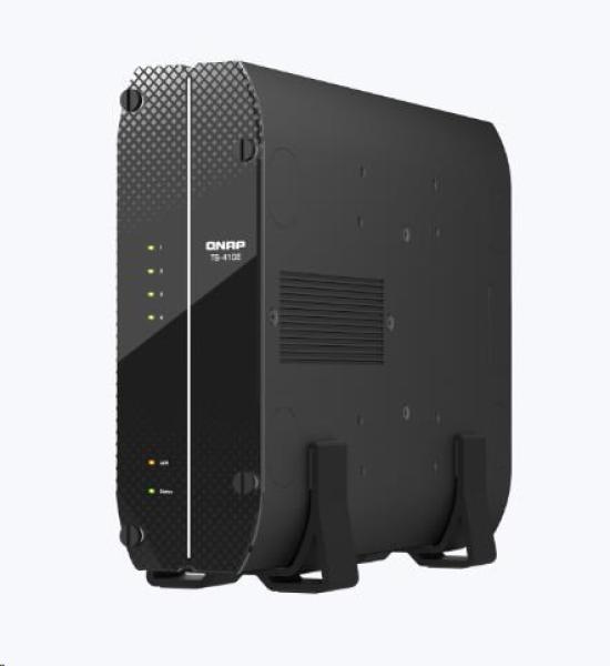 QNAP TS-410E-8G (4core 2, 6GHz, 8GB RAM, 4x 2, 5" SATA, 2x 2, 5GbE, 4x USB 3.2, 1x 4K HDMI, fanless)