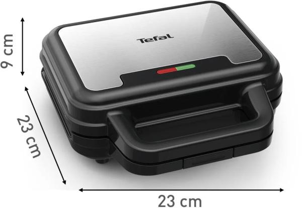 Tefal SW383D10 3v1 UltraCompact toustovač,  700 W,  vyměnitelné desky,  tousty,  vafle,  panini,  indikátor připravenosti1