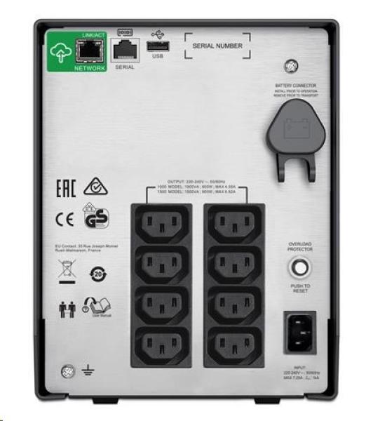 APC -rozbalem- Smart-UPS C 1000VA LCD 230V with SmartConnect (600W)1