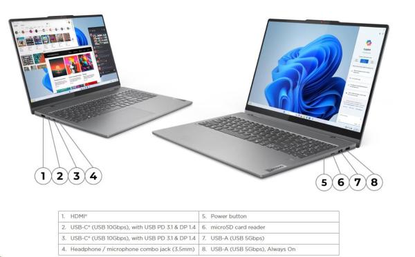 LENOVO NTB IdeaPad 5 2-in-1 16IRU9 - Core™ 5 120U, 16" 2K OLED Touch, 16GB, 512SSD, HDMI, Int. Intel, W11H, , 2Y CC4