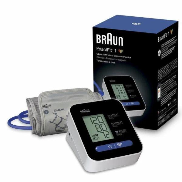 Braun Exactfit 1 BUA5000 pažní tlakoměr,  velký LCD displej,  univerzální manžeta,  monitorování krevního tlaku