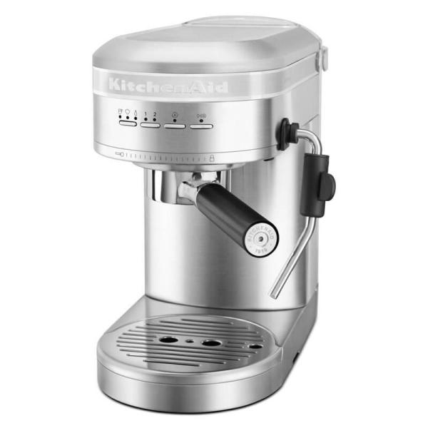 KitchenAid Artisan 5KES6503ESX kávovar pákové espresso,  1470 W,  15 bar,  parní tryska,  doubleshot,  stříbrná