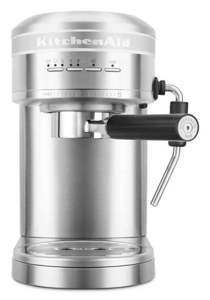 KitchenAid Artisan 5KES6503ESX kávovar pákové espresso, 1470 W, 15 bar, parní tryska, doubleshot, stříbrná1