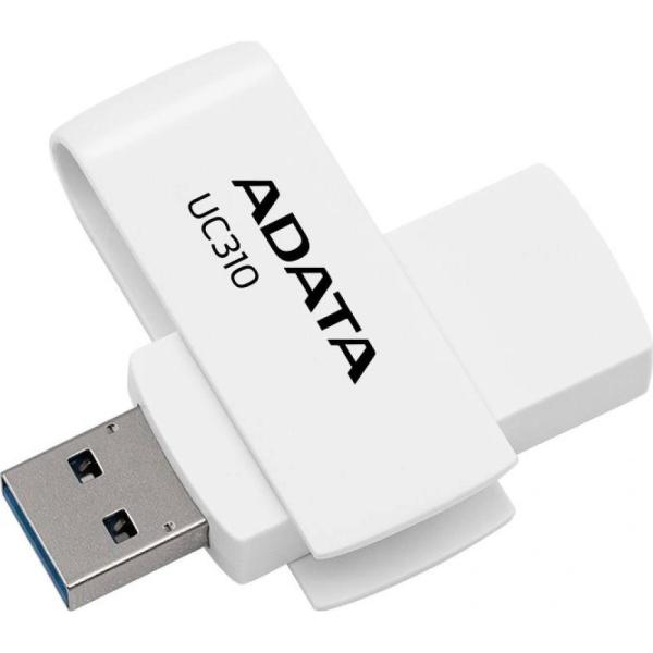 ADATA Flash Disk 128GB UC310,  USB 3.2,  bílá