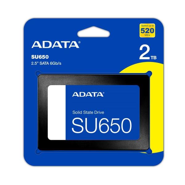 ADATA SSD 2TB SU650, SATA III, 2.5", (R:520 W:450MB s)3