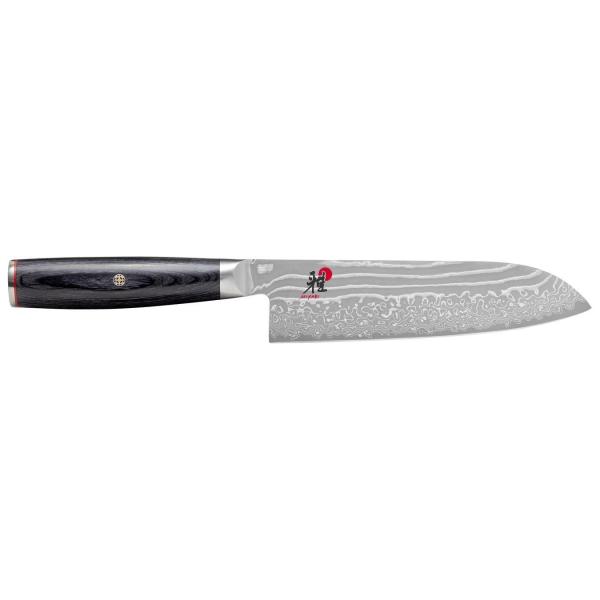 MIYABI japonský nůž 5000 FC-D Santoku,  18 cm,  61 HRC,  damašek,  rukojeť Pakka Wood