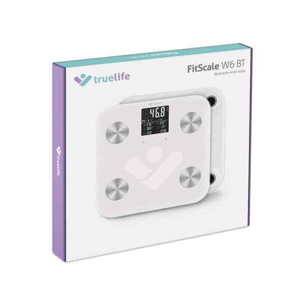 BAZAR - TrueLife FitScale W7 BT - Bioelektrická impedanční bluetooth váha - bílá - Rozbaleno (Komplet)9