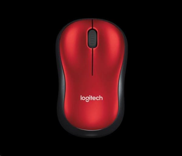 Logitech Wireless Mouse M185,  red