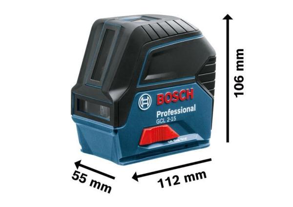 Bosch GCL 2-15 kombinovaný laser, dosah až 15 m, IP 54, laser 2 třídy, ochranné pouzdro1