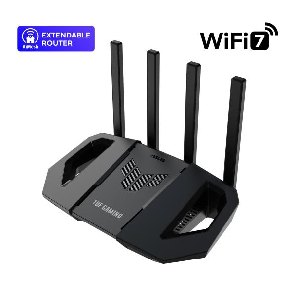 ASUS TUF-BE3600 (BE3600) WiFi 7 Extendable Gaming Router,  2.5G porty,  AiMesh