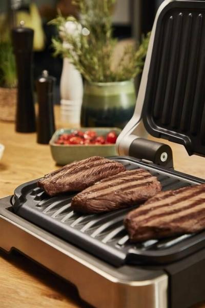 Tefal OptiGrill 2 v 1 GC772D30 Inox kontaktní gril,  2100 W,  termostat,  odkapávací nádobka,  aplikace Tefal3