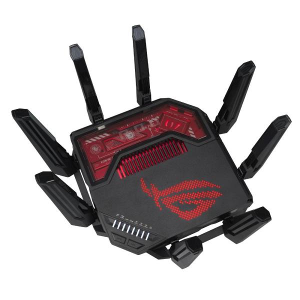 ASUS Herní Router ROG Rapture GT-BE19000,  3-pásmový WiFi7 Router,  2x WAN,  4x LAN,  AiMesh4