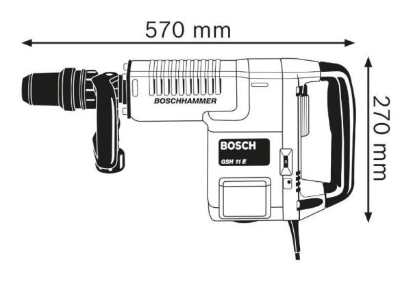 Bosch GSH 11E sekací kladivo s SDS max, 1500 W, 16.8 J, 900 – 1.890 příklepů min1