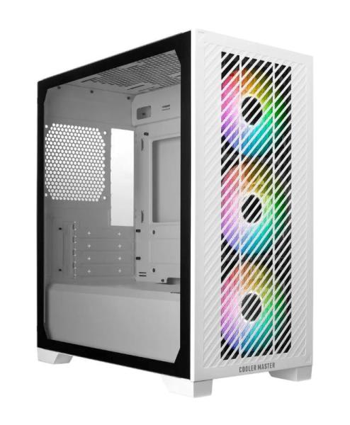 Cooler Master case Elite 301,  mini-ITX,  3x 120mm ARGB Fan,  bez zdroje,  bílá