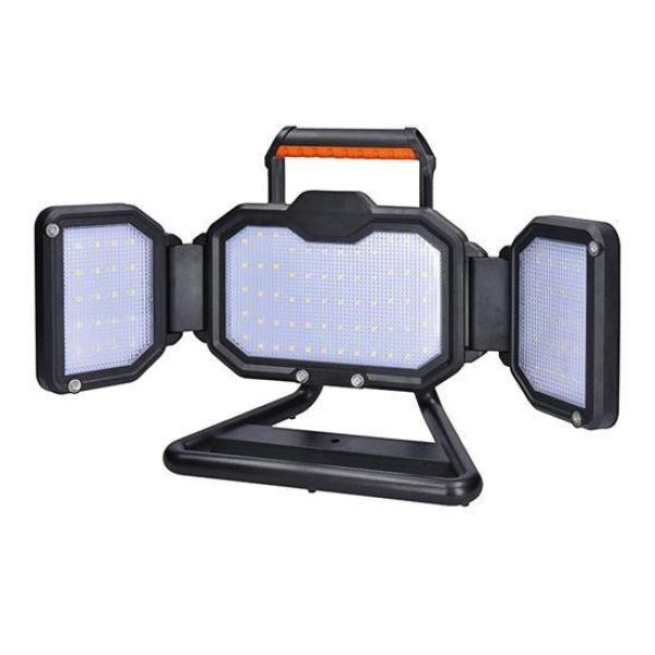 Solight LED reflektor 30W, přenosný, nabíjecí, 3000lm, oranžovo-černý1