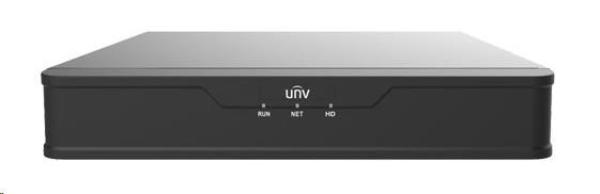 Uniview NVR,  16 kanálov,  H.265,  1x HDD,  8Mpix (64Mbps/ 64Mbps),  HDMI,  VGA,  4K,  ONVIF,  1x USB 2.0,  1x USB 3.0,  zvuk