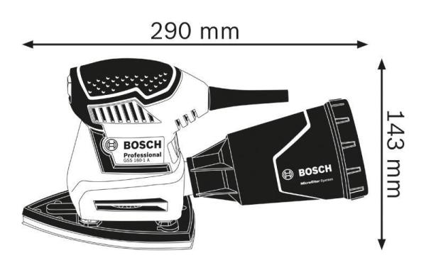 Bosch GSS 160 Multi vibrační bruska, 180 W, 12.000 ot min, 24.000 kmitů min1