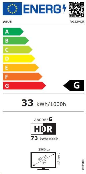 BAZAR - ASUS LCD 31.5" VG32VQR 2560x1440 GAMING CURVED 165Hz 400cd DP HDMI PIVOT DisplayPort cable + HDMI cable - Poškoz4