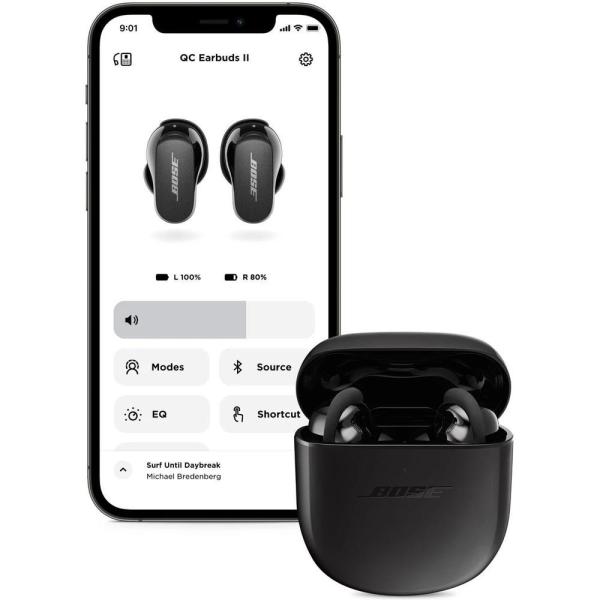 Bose QuietComfort Earbuds II sluchátka,  True Wireless,  Bluetooth,  USB-C,  IPX4,  špuntová,  černá2