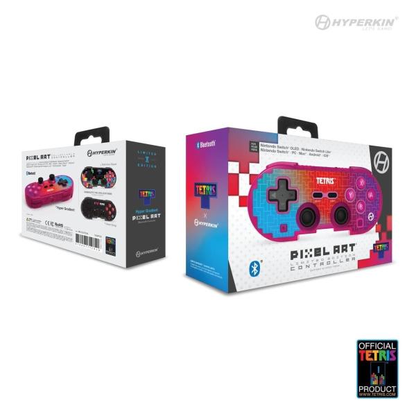 Hyperkin Pixel Art Wireless Bluetooth Controller Official Tetris® Ed. Switch® PC Mac® Android®(Hyper Gradient)2