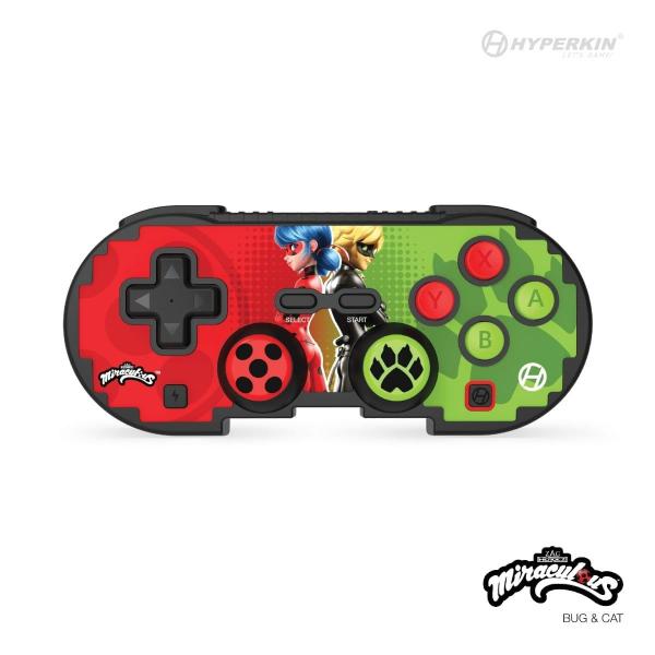 Hyperkin Pixel Art Bluetooth Controller Official ZagToons Edition for N. Switch® PC Mac® Android® (Bug & Cat)