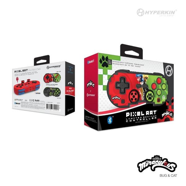 Hyperkin Pixel Art Bluetooth Controller Official ZagToons Edition for N. Switch® PC Mac® Android® (Bug & Cat)3