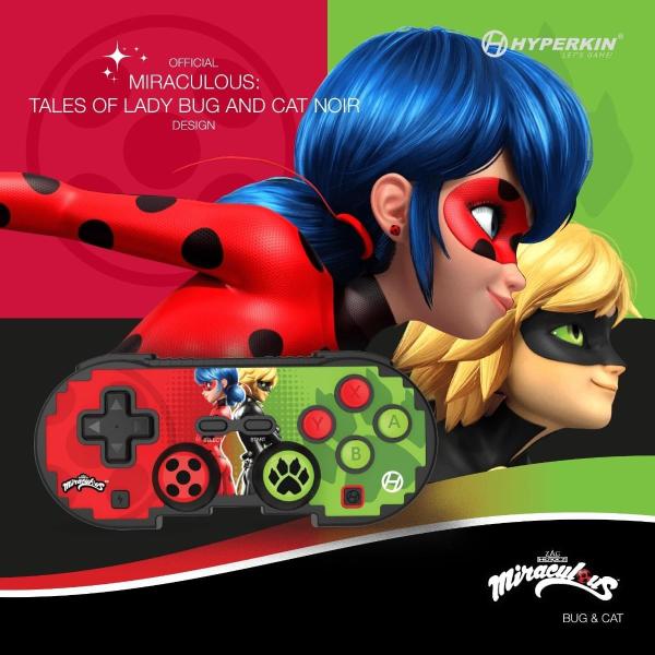 Hyperkin Pixel Art Bluetooth Controller Official ZagToons Edition for N. Switch® PC Mac® Android® (Bug & Cat)2