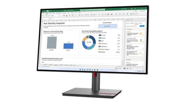 BAZAR - LENOVO LCD P27h-30 - 27&quot;&quot;, IPS, matný, 16:9, 2560x1440, 178/ 178, 4ms, 350cd/ m2, 1000:1, HDMI, DP, USB-C, RJ45 - rozbaleno1