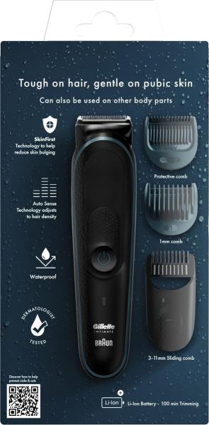 Gillette Intimate Trimmer i5 zastřihávač chlooupků,  voděodolný,  bezdrátový,  šetrný k intimní pokožce2